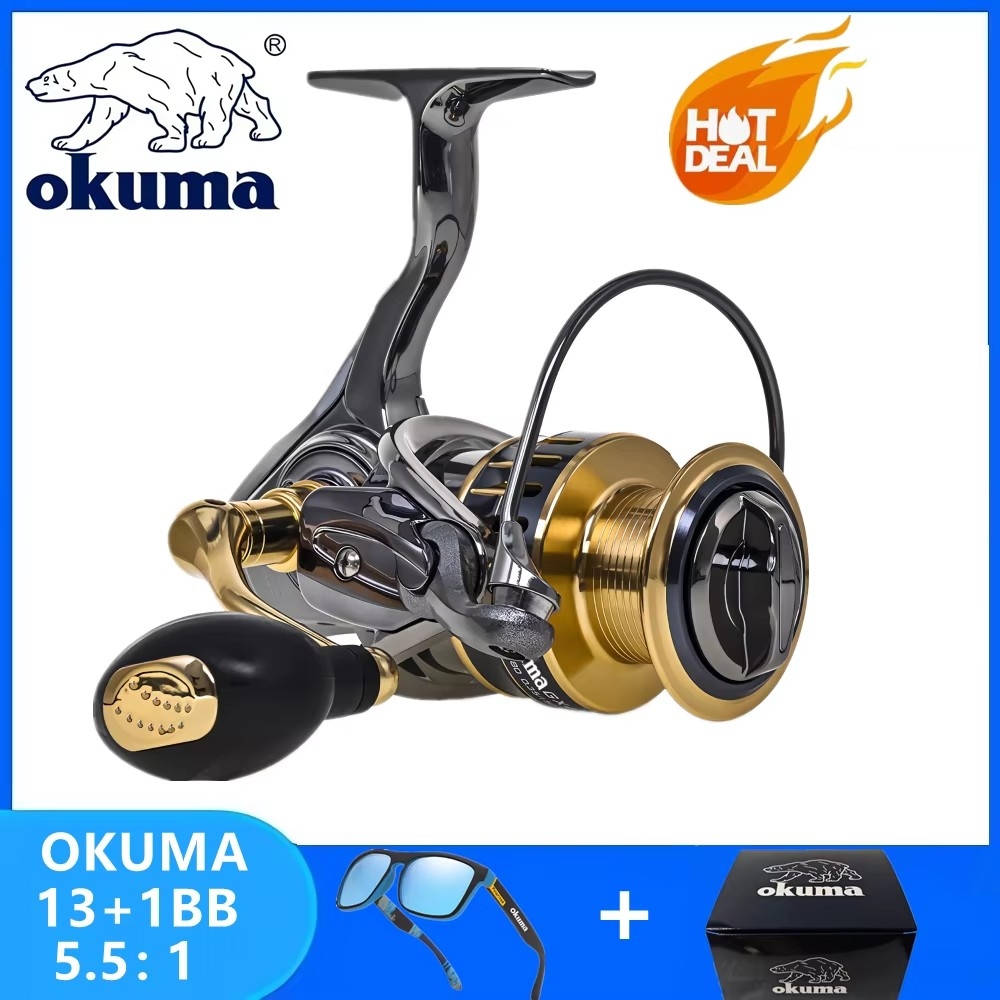 Fishing Boat Steering Wheel - Оригинальная цельнометаллическая рыболовная катушка Okuma 13+1BB,